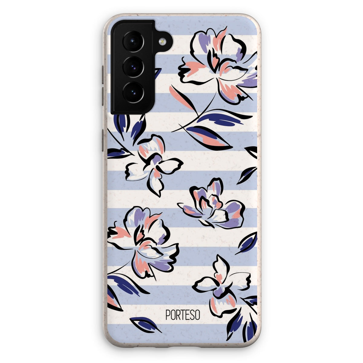 Lavender Stripes Eco Friendly Phone Case