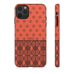 Triangles Hard Shell Phone Case in Orange/Red