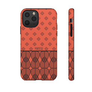 Triangles Hard Shell Phone Case in Orange/Red