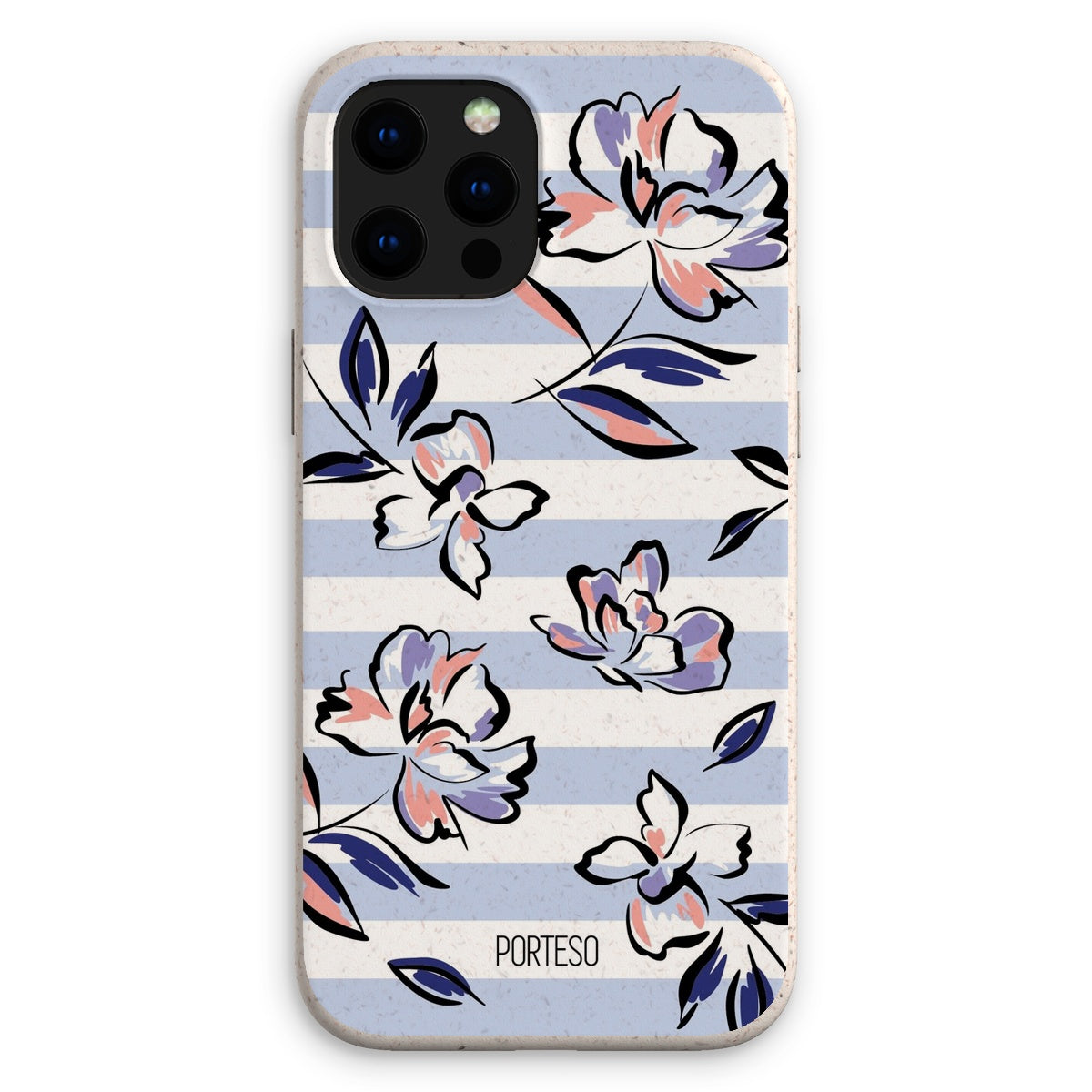 Lavender Stripes Eco Friendly Phone Case