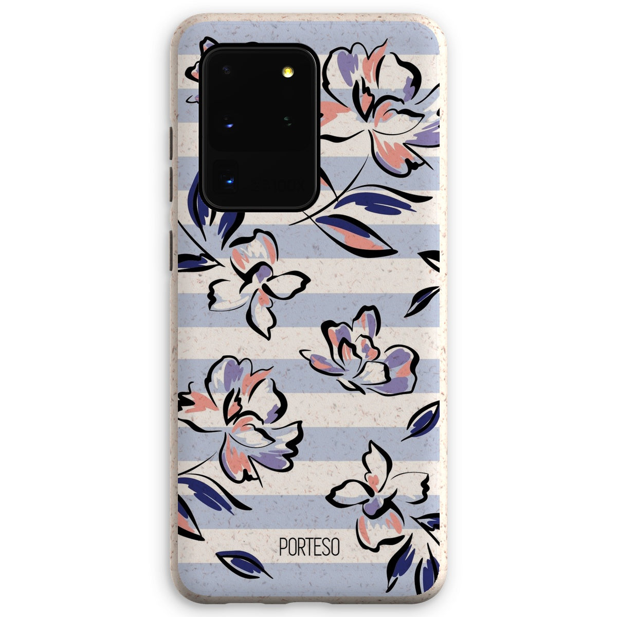 Lavender Stripes Eco Friendly Phone Case