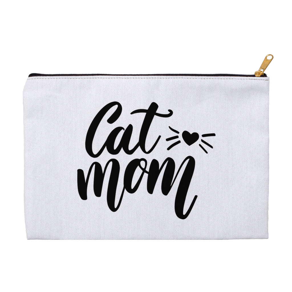 Personalized Makeup Bag Cat Mom - Dual Sided Design