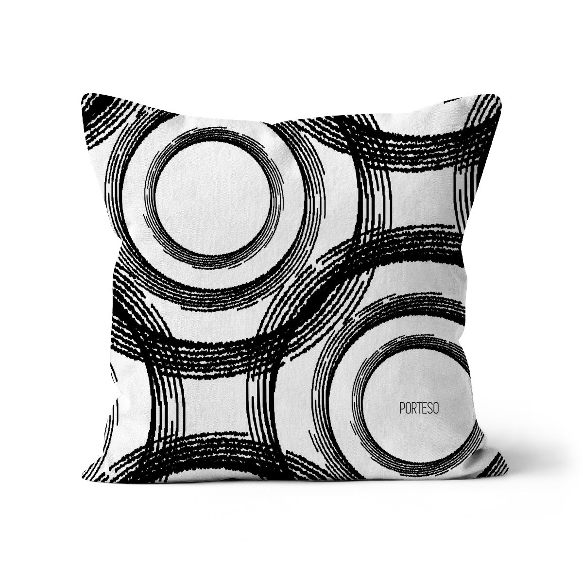 Geo Black Circle Pillow