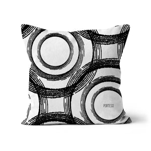 Geo Black Circle Pillow