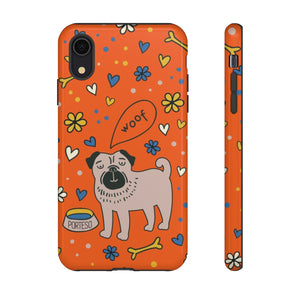 Dog and Bone Hard Shell Phone Case