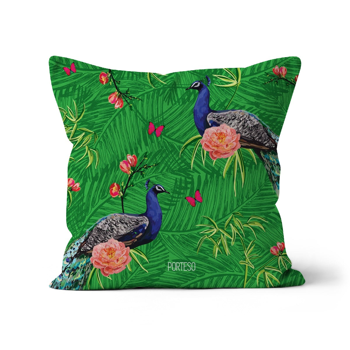 Tropical Peacock Pillow