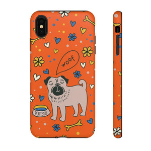 Dog and Bone Hard Shell Phone Case