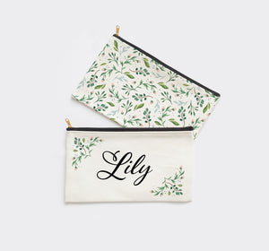 Personalized Makeup Bag in Floral Motif