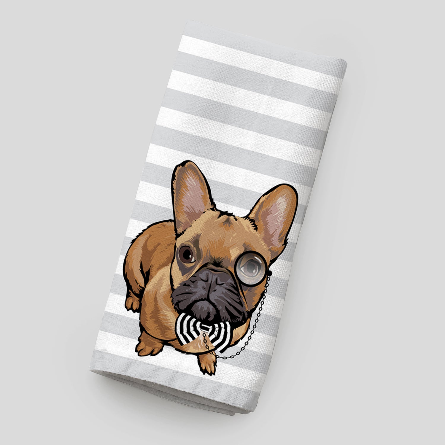 Bowtie Frenchie Tea Towel