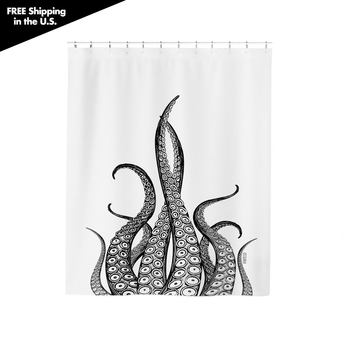 Kraken Shower Curtain