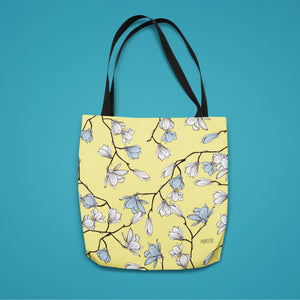 Porteso Yellow Magnolia Canvas Tote bag