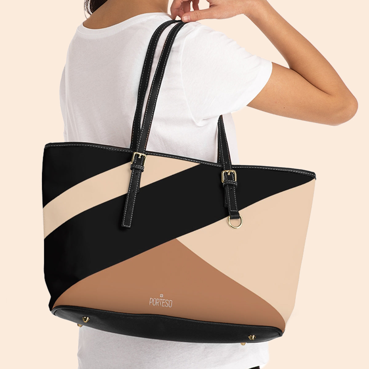 Multi Stripe Tote in Neutrals