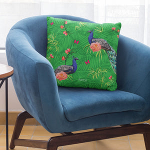 Tropical Peacock Pillow