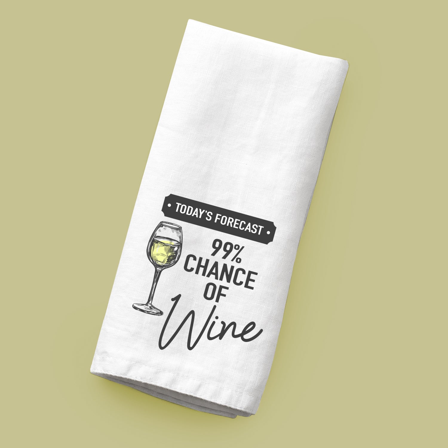 Today's Forecast Wine Tea Towel