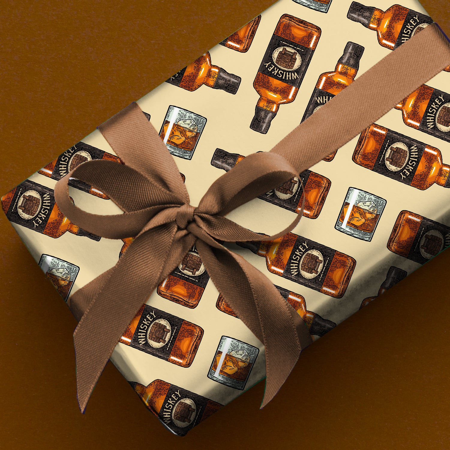 Whiskey Bottle Wrapping Paper