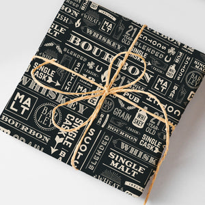 Whiskey and Bourbon Wrapping Paper