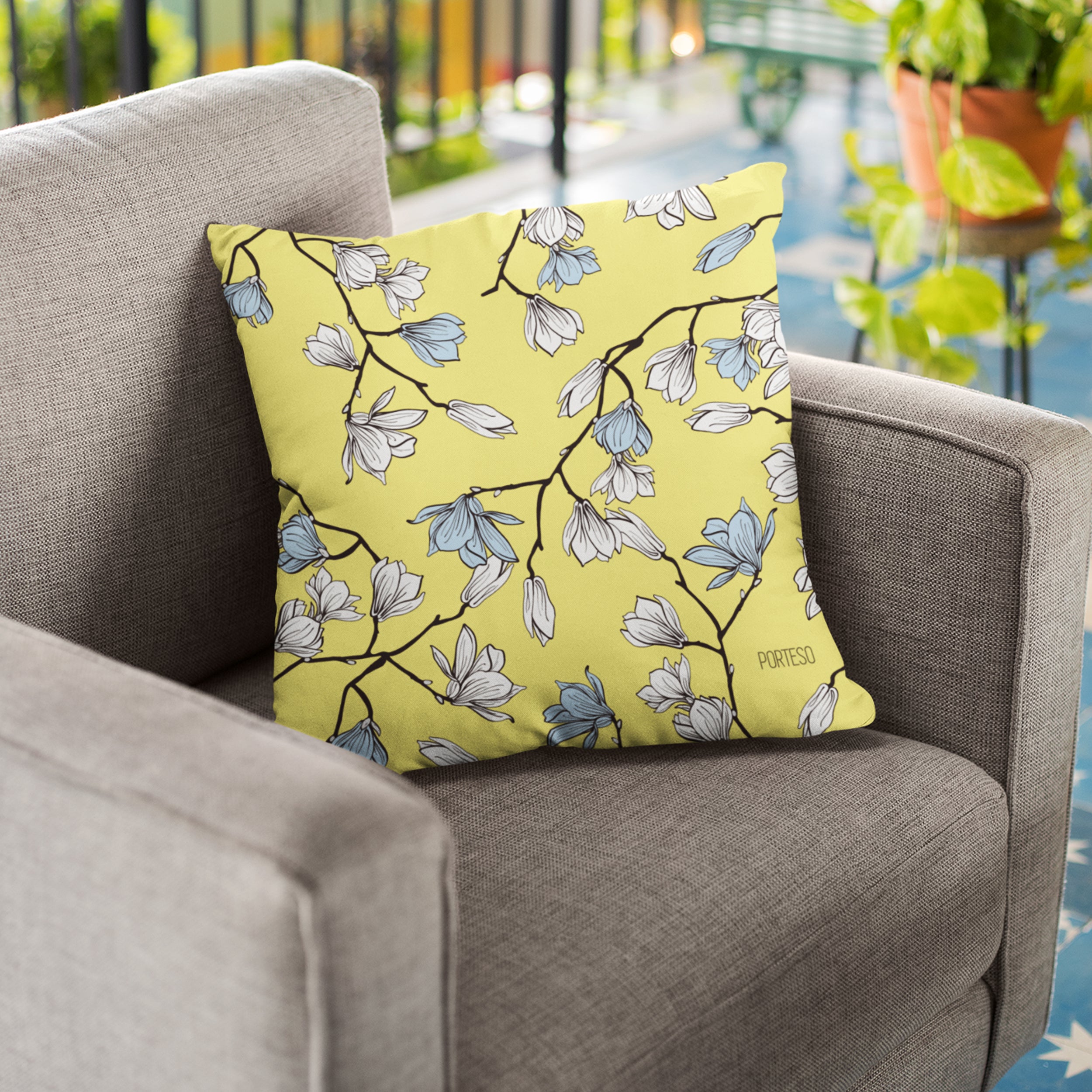 Yellow Magnolia Pillow